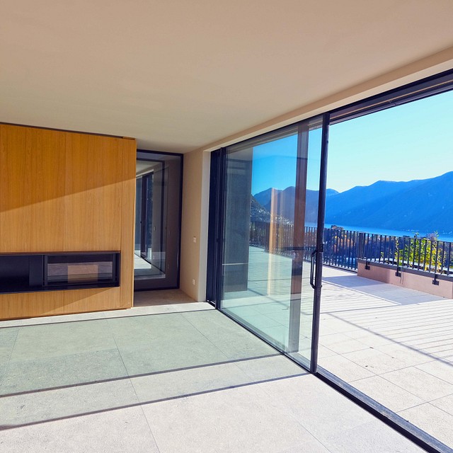 Muzzano - Moderne Design-Villa mit Panoramablick auf den See